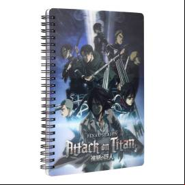 Attack on Titan cahier effet 3D Group 