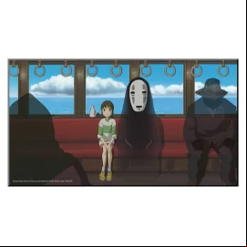 Poster Studio Ghibli tableau en bois Le Voyage de Chihiro 37,5 x 20,5 cm 