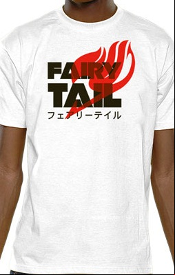 Manga - Manhwa - Fairy Tail -  T-shirt Logo Katakana Blanc - Nekowear