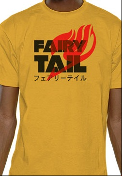 Manga - Manhwa - Fairy Tail -  T-shirt Logo Katakana Jaune - Nekowear