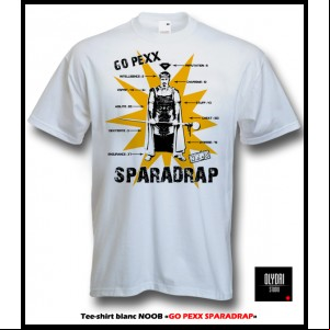 Noob - T-shirt Blanc Sparadrap